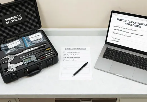 Biomedical service kit layout